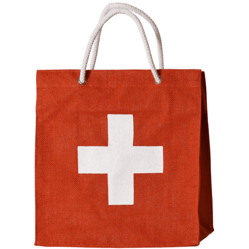 8850-5866 Jute shopping bags "Swiss"